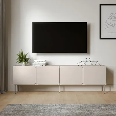 Immagine prodotto di Mornago - Mobile Porta tv, 200x42x60h cm Beige, un Ripiano