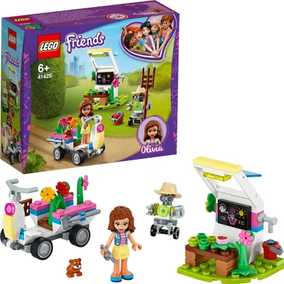 Produktbild von LEGO Friends Olivias Blumengarten 41425 Bauspielzeug – Pflanzen-Sammelwagen, 92 Teile, keine Batterien, einfach zu bauen.