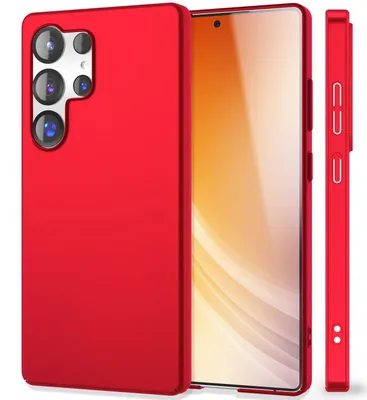 Obrázok produktu pre Puzdro NALIA Ultra Slim Hardcase pre Samsung Galaxy S25 Ultra – odolné proti odtlačkom prstov a s hrúbkou 0,5 mm – PUREFIT (matné a ľahké) – značka z Berlína – ohnivočervená