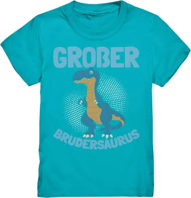 Produktbild von Großer Bruder Dino T-Rex T-Shirt – Swimming Pool / 122/128 (7-8)