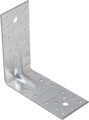 Produktbild von 10x Schwerlast-Winkelverbinder mit Sicke 140 x 140 x 65 mm verzinkt