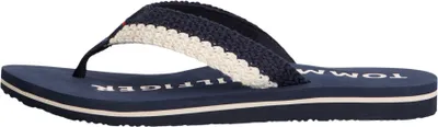 Produktbild von Tommy Hilfiger Damen Th Crochet Summer Sandal FW0FW09417 Flip-Flops, Blau, Größe
