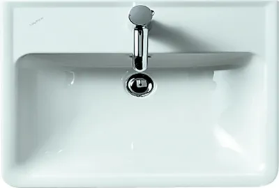 Productafbeelding van Laufen LF Pro wastafel, modelnummer 81895.1, met 1 kraangat, met overloop, afmetingen 550x480 mm, wit, 1 stuk.