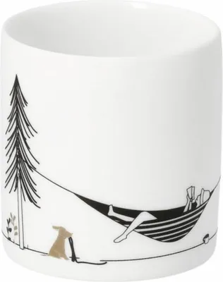 Produktbild von räder Teelichthalter Camping Porzellan mit Hängematte, Camper & Wäscheleine Motiven