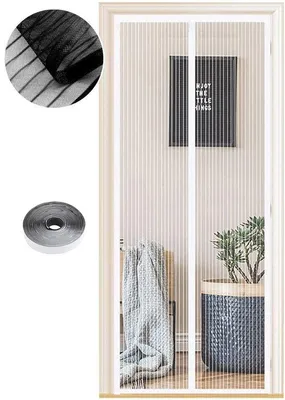 Obrázek produktu pro Magnetická síť proti hmyzu 90 x 220 cm – snadná instalace
