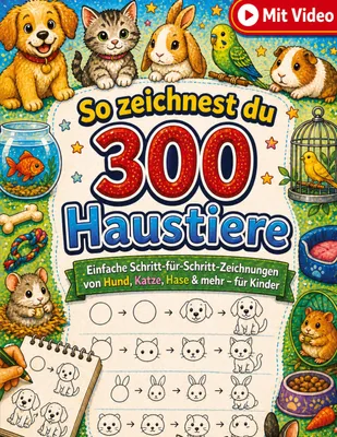 Produktbild von So zeichnest du 300 Haustiere
