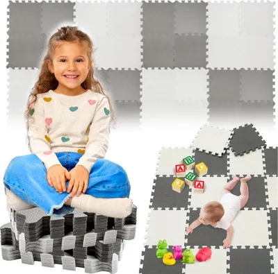 Zdjęcie produktu dla Mata piankowa puzzle ochronne na podłogę do ćwiczeń pod sprzęt siłownia