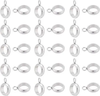 Produktbild von Schmuckteile aus Edelstahl - 304 Qualität - 11 mm Länge - 60 Stück - Metallkomponenten