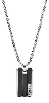 Image de Fossil JF03126998 Collier homme en acier inoxydable argent 50 cm