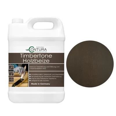 Produktbild von Contura Holzbeize 2,5Liter Holzfarbe Tischler Positiv Beize Holz Farbe Wasserbeize Parkett - Graubraun