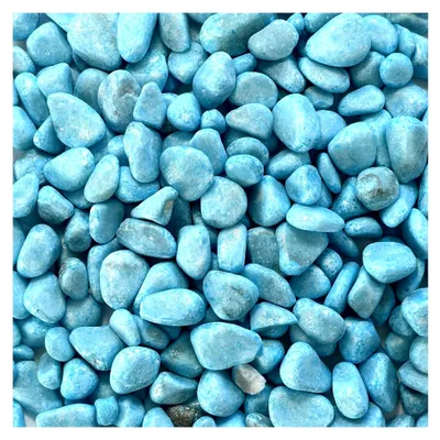 Produktbild von Marbles 7-15mm gerundete Dekosteine 1 KG HELLBLAU