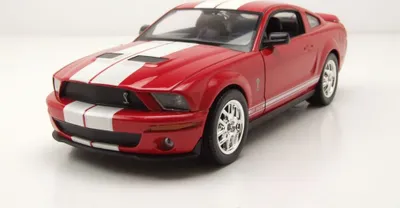Produktbild von Welly 22473R Ford Shelby Mustang GT 500 2007 rot weiß 1:24