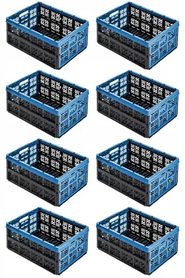 Produktbild von Keeeper Klappkorb für Auto Einkäufe 32L Blau (8 Stück)