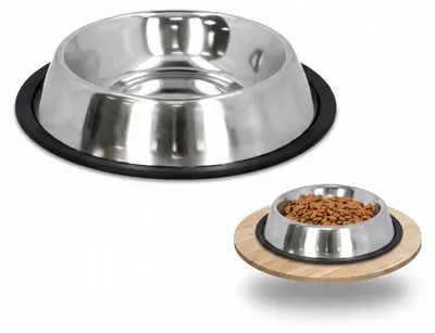 Produktbild von Edelstahl Hundenapf rutschfest 800 ml Ø 25 cm