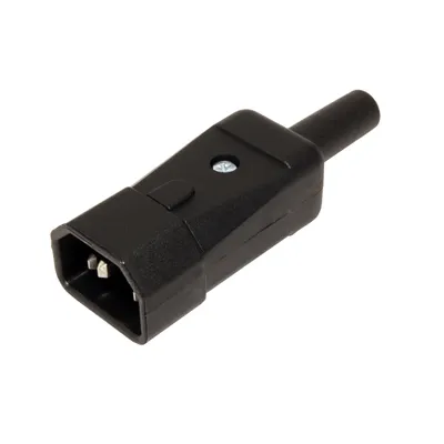 Obrázek produktu pro BACHMANN Konektor síťový  IEC320 C14 samec, 250V/10A, na kabel (915.171) (19.07.1294)