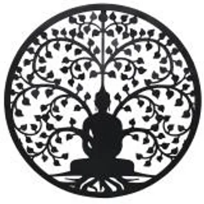 Produktbild von XXL Buddha Lebensbaum aus Metall Wanddeko Dekoration Wandbild Wandschmuck