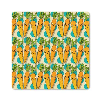 Produktbild von MuchoWow® Mauspad Mousepad Muster - Lebensmittel - Karotte 30x30 cm - Mousepads - Maus Mat - Pad - Mausunterlage - Gaming