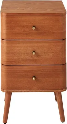 Produktbild von Nachttisch mit 3 Schubladen und abgerundeten Fronten, H 71 cm, KARL