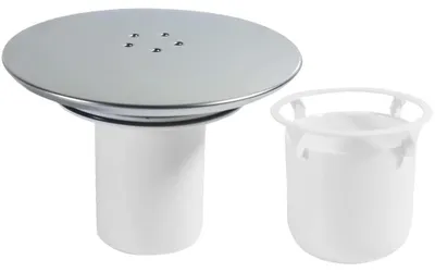 Produktbild von Deckel Duschablauf, Universal Siphon DuscheErsatzdeckel, Duschablaufdeckel, Duschablauf 90 mm/115mm, Verchromter Kunststoff Duschdeckel mit Korb