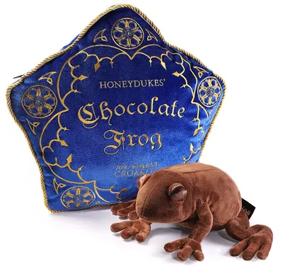 Produktbild von Harry Potter – Kissen und Plüschtier in Form eines Schokoladenfrosches