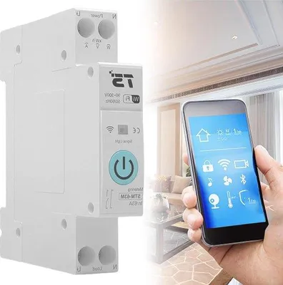 Immagine prodotto di Controllo Wi-Fi per casa intelligente, 1 polo, su guida DIN, con contatore da 1 a 63 A