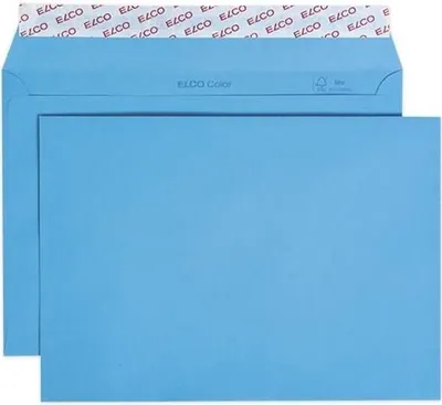 Produktbild von ELCO Briefumschläge Color DIN C5 ohne Fenster intensivblau haftklebend 25 St.