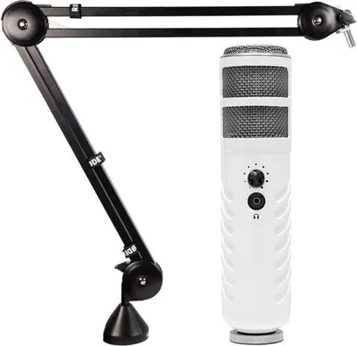 Produktbild von Rode Podcaster Mikrofon mit PSA1 Gelenkarm-Stativ