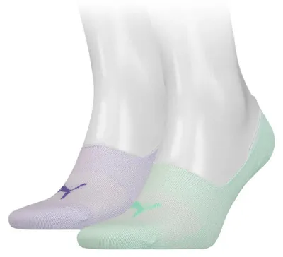 Immagine prodotto di Puma - Calzini invisibili da donna "906245" (confezione da 4) MR716 (42 EU - 45,5 EU) (verde menta/viola)