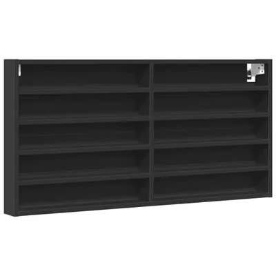 Obrázek produktu pro Vitrína černá 100 x 8,5 x 50 cm kompozitní dřevo
