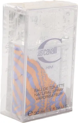 A clear plastic box containing a bottle of perfume with a patterned insert.
