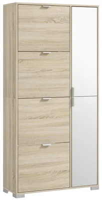 Produktbild von Schuhschrank - Schuhaufbewahrung - Schuhregal - Schuhmöbel - Kleiner Schuhschrank - Mit Spiegel