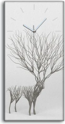 Produktbild von Leinwand Wanduhr Wandkunst Uhr 30x60 Malerei Abstrakte Kunst Blätter Hirsch - weiße Hände