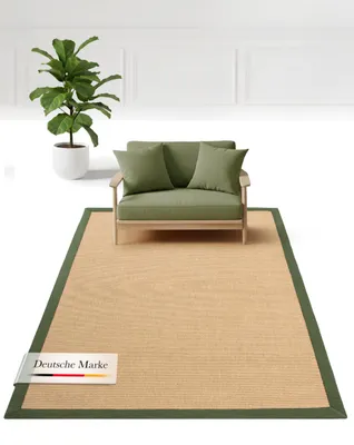 Produktbild von Sisalteppich Grün 60x110 cm | Moderner Teppich für Wohn- und Schlafzimmer
