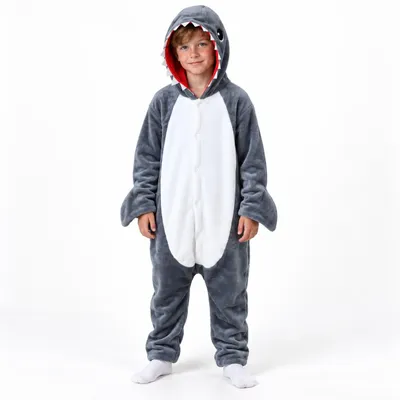 Obrázek produktu pro Dětské overal pyžamo Kigurumi kostým Žralok, velikost 140
