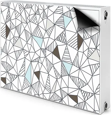 Produktbild von Magnet Heizkörper Heizkörper-Abdeckung Heizkörperabdeckung 80x60 cm  - Geometrisches Muster