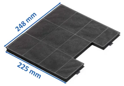 Aktivkohlefilter 248x225x13 mm für Dunstabzugshauben
