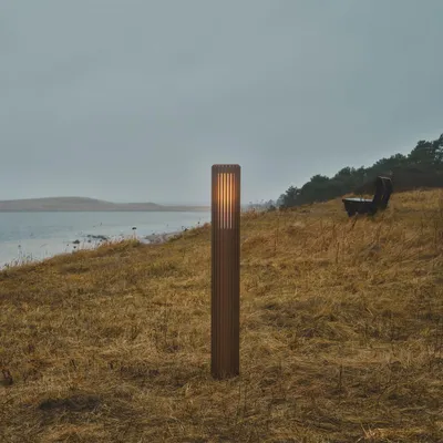 Image de NORDLUX Aludra Seaside colonne d'extérieur IP44, Variante : Ø 124 x 954 mm, E27, 15 W, métal brun