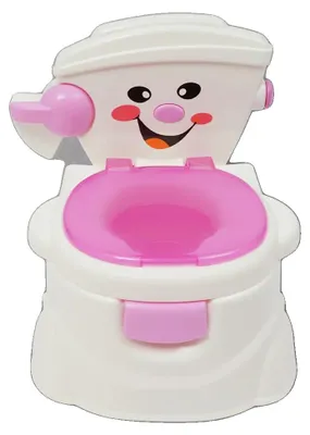 Imagen del producto de Inodoro para niños, diseño apto para niños, portátil y fácil de limpiar, color rosa, color rosa