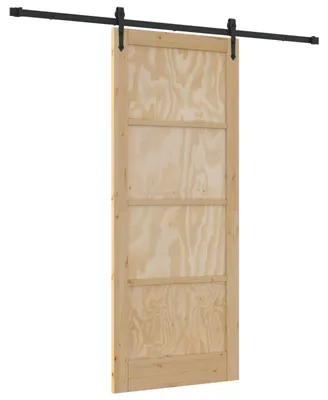 Zdjęcie produktu dla vidaXL Drzwi przesuwne ORKDAL Naturalne 86 x 211 cm z litego drewna sosnowego