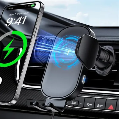 Produktbild von Kfz Handyhalterung mit 15W Wireless Ladefunktion, Lüftung, Qi, iPhone, Samsung, Huawei, LG, CC90-0