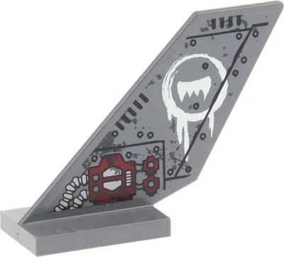 Produktbild von 1x Lego Leitwerk Flügel 6x2x4 neu-dunkel grau Sticker rechts Flosse 6239pb061R