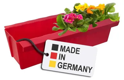 Image de Inserts de jardinières pour palettes Euro | avec système de suspension à accrocher | 37,3cm rouge | jardinière pour palette Euro | balconnière | pot de fleurs | extrêmement stable