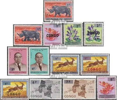 Produktbild von Briefmarken Kongo (Kinshasa) 1964 Mi 178-190 (kompl.Ausg.) postfrisch Freimarken