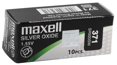 Immagine prodotto di Maxell 10x 371 orologio cella a bottone in ossido d'argento SR920SW 1,55 V 1 blister 18290100