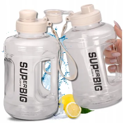 Produktbild von Tressari Tritan 1600ml Motivationsflasche BPA Frei Weiß