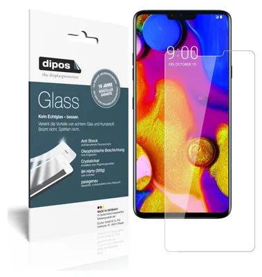 Produktbild von 2x Schutzfolie für LG V40 ThinQ - Anti-Shock 9H Folie dipos Glass Kunststoffglas