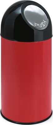 Produktbild von Abfallbehälter mit Druckdeckel und Inneneimer 40 Liter - Rot, Schwarz