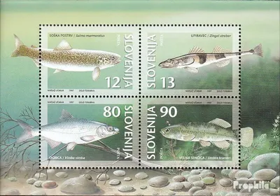 Produktbild von Briefmarken Slowenien 1997 Mi Block4 (kompl.Ausg.) postfrisch Süsswasserfische