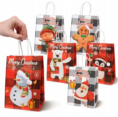 Produktbild von Allbag Weihnachtliche Papier Geschenktüten Nikolaus 15x8x21 cm
