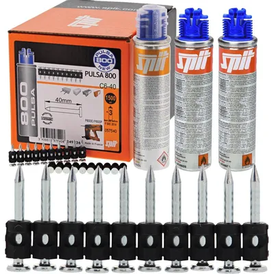 Obrázok produktu pre SPIT C6-40, 40 mm hmoždinky do betónu, 1500 ks + 3 ks píl PULSA 800